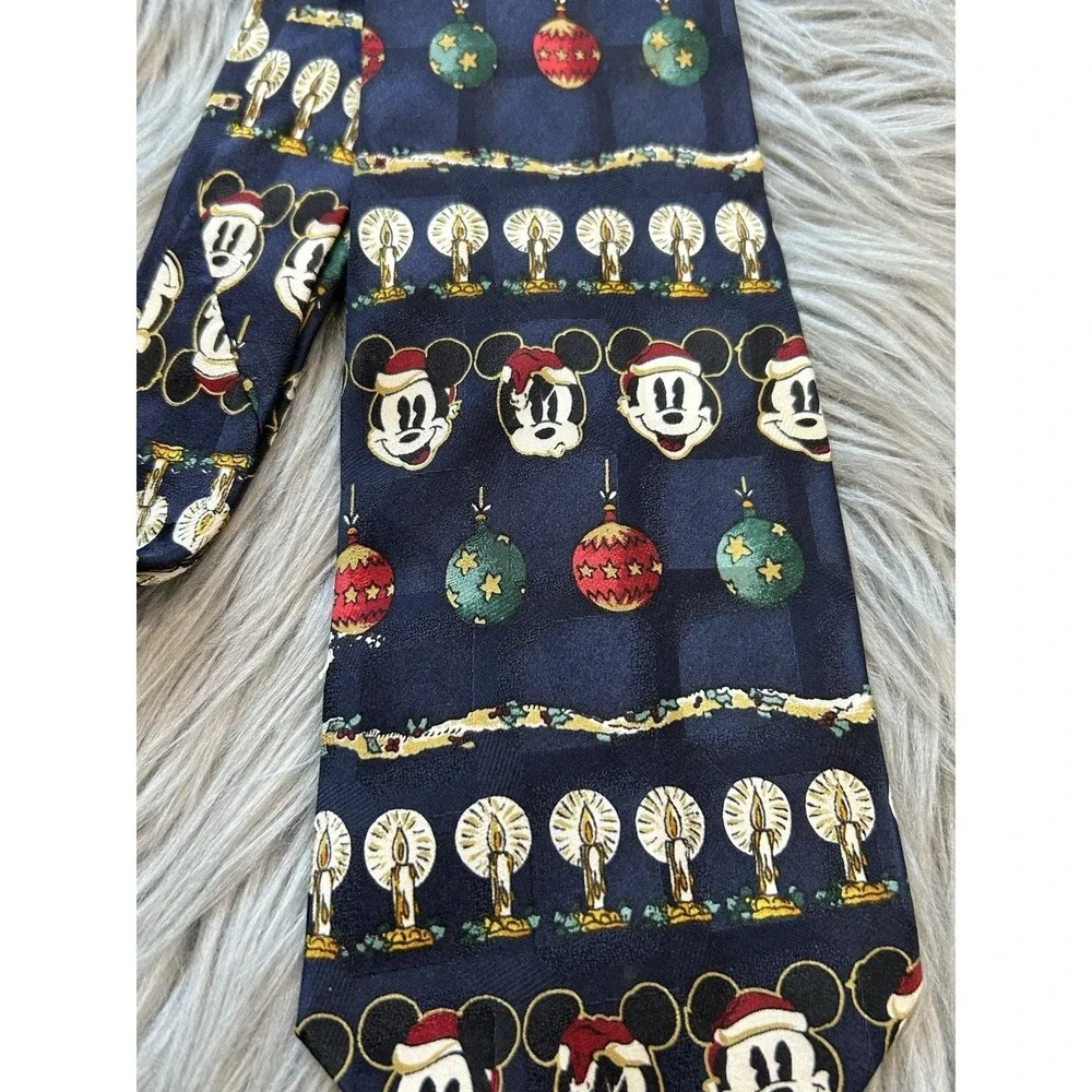 VTG Mickey Unlimited Holiday Men's Holiday Silk‎ Necktie Christmas Designed Tie